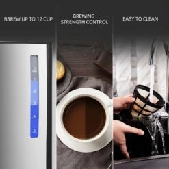 Avigator Coffee Maker, 12-Cup Drip Coffee Machine With Classic And Rich Brews, 24H Promgrammable Timer, 3-Mode Keep Warm, 12-hole Showerhead System (CM1706) 12 Avigator Coffee Maker, 12-Cup Drip Coffee Machine With Classic And Rich Brews, 24H Promgrammable Timer, 3-Mode Keep Warm, 12-hole Showerhead System (CM1706) -Small Appliance Store 71BBXH66z2L. AC SL1500