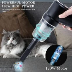 XSONGX Car Vacuum Cleaner Cordless, Hand-held Portable Vacuum Cleaner, 9000PA Suction, With Multiple Nozzles And Floor Brushes, Suitable For Vehicle/Home/Office, Pet Hair -Small Appliance Store 71CdWaZGTrL. AC SL1500