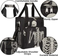 Cfpolar Coffee Maker Carrying Bag Cute Skull Ideal Travel Coffee Machine Bag Carrying Organizer Case Portable Single Serve Coffee Brewer Tote Bag Storage Bag For Camping Picnic -Small Appliance Store 71CrKWUfEHL. AC SL1200