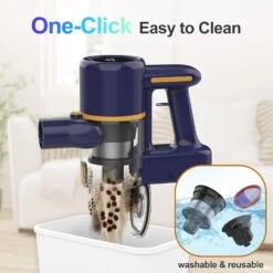 POWEART Cordless Vacuum Cleaner, 6-in-1 Multifunction Cordless Stick Vacuum Cleaner, 2200mAh Rechargeable Vacuum Cleaner, Lightweight Quiet Vacuum Cleaner - Indigo -Small Appliance Store 71DHCv XaL. AC SL1500