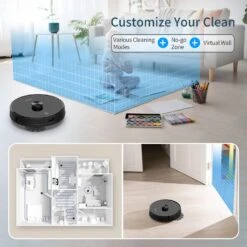 AIRROBO T10+ Robot Vacuum And Mop With Self-Empty Base, Lidar Navigation, 5200mAh Battery, WI-FI Connected, Smart Mapping, Select Room, NO-go Zone, Compatible With Alexa And Google Assistant -Small Appliance Store 71DaOI0 HcL. AC SL1500