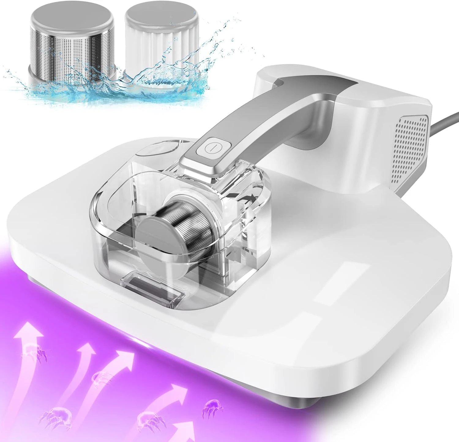 Kovshuiwe Mattress Vacuum Cleaner, UV Handheld Vacuum With 12Kpa Strong Suction And Low Noise, HEPA, Corded Bed Vacuum Cleaner, Cleaning Of Mattresses, Sofas, Pet Hair, Carpets, White 3 Kovshuiwe Mattress Vacuum Cleaner, UV Handheld Vacuum With 12Kpa Strong Suction And Low Noise, HEPA, Corded Bed Vacuum Cleaner, Cleaning Of Mattresses, Sofas, Pet Hair, Carpets, White