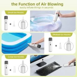 Chuboor Handheld Vacuum, 13000PA Powerful Car Vacuum Cleaner High Power Cordless Rechargeable, Portable Mini Vacuum With LED SOS Light, Small Hand Held Vacuuming Cordless, Dust Busters (P16-White) -Small Appliance Store 71EPBQ5wI2L. AC SL1500