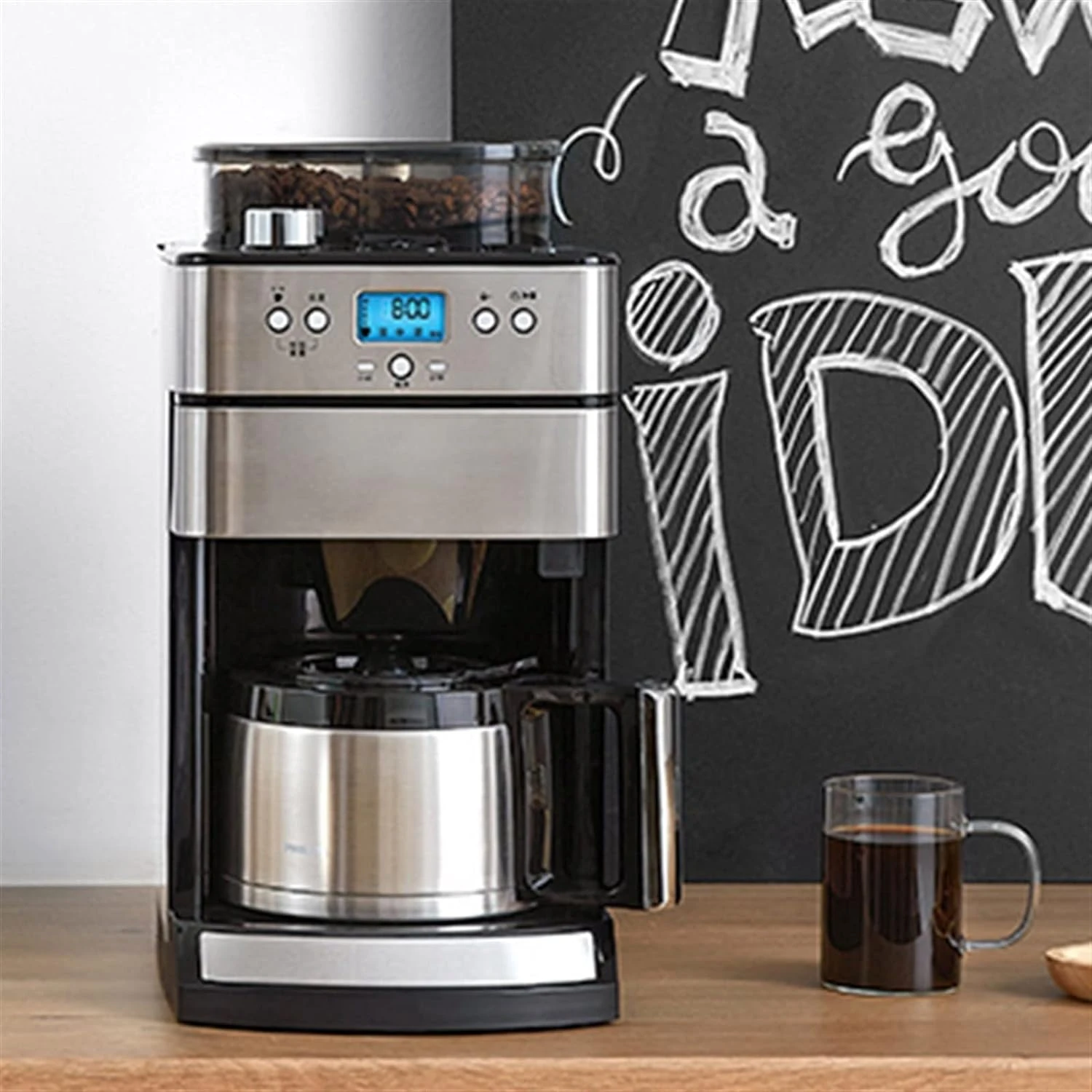 XiVue Coffee Maker Coffee Pot Home Small Coffee Machine Fully Automatic Grinding Integrated Coffee Machine (Color : Silver Grey, Size : KR) (Silver Grey EU) (Silver Grey EU) 8 XiVue Coffee Maker Coffee Pot Home Small Coffee Machine Fully Automatic Grinding Integrated Coffee Machine (Color : Silver Grey, Size : KR) (Silver Grey EU) (Silver Grey EU) - Image 6