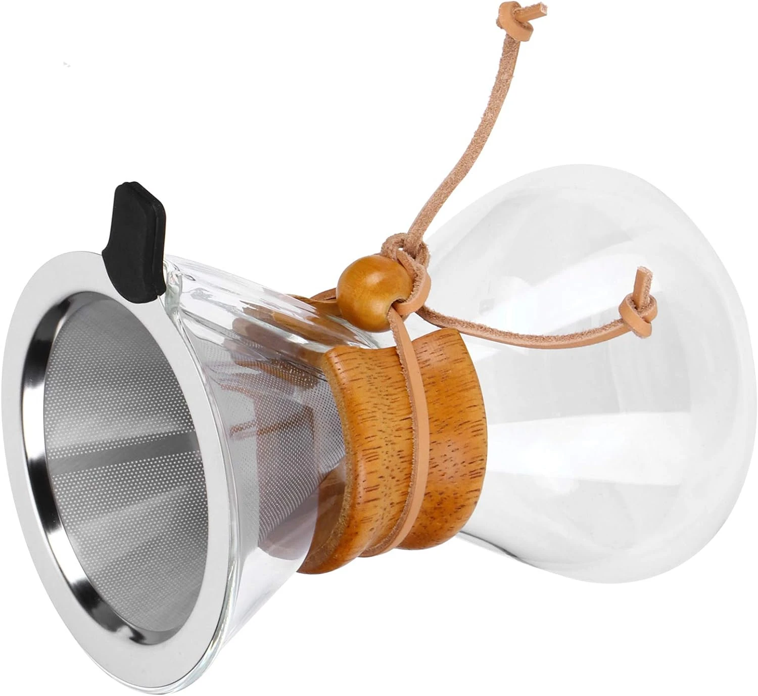 Atyhao Coffee Maker High-Temperature Resistant Glass Coffee Drip Brewing Pot With Stainless Steel Filter(400ml) 4 Atyhao Coffee Maker High-Temperature Resistant Glass Coffee Drip Brewing Pot With Stainless Steel Filter(400ml) - Image 2