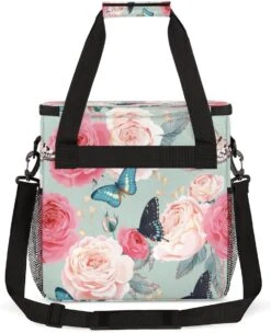 Cfpolar Coffee Maker Carrying Bag Peony Roses And Butterfly Travel Coffee Machine Bag Carrying Organizer Case Portable Single Serve Coffee Brewer Tote Bag Storage Bag For Camping Picnic -Small Appliance Store 71HLuWOxBmL. AC SL1200