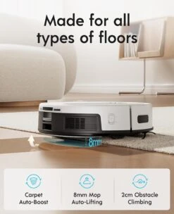Yeedi Cube Robot Vacuum And Mop, Auto Mop Drying, Auto Mop Washing, Auto Mop Lifting, 4300 Pa Powerful Suction, Sonic Mopping With 1L Water Tank, Compatible With Alexa, For Hard Floors, Carpets -Small Appliance Store 71HVQWPxz8L. AC SL1500