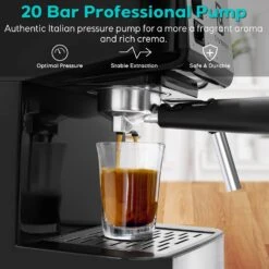 20 Bar Espresso Machine, Compact Espresso Maker With Milk Frother Wand, Professional Espresso Coffee Machine And Cappuccino Machine With 50 Oz Removable Water Tank For Cappuccino, Latte And Barista -Small Appliance Store 71HYxkVGGAL. AC SL1500