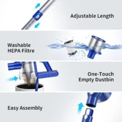 Moolan Cordless Vacuum Cleaner, 6 In 1 Rechargeable Lightweight Cordless Stick Vacuum With Powerful Suction, 40min Runtime 180° Rotating For Home Hardwood Floor -Small Appliance Store 71HaZiOjn5L. AC SL1500