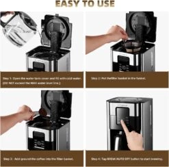 Avigator Coffee Maker, 12-Cup Drip Coffee Machine With Classic And Rich Brews, 24H Promgrammable Timer, 3-Mode Keep Warm, 12-hole Showerhead System (CM1706) 13 Avigator Coffee Maker, 12-Cup Drip Coffee Machine With Classic And Rich Brews, 24H Promgrammable Timer, 3-Mode Keep Warm, 12-hole Showerhead System (CM1706) -Small Appliance Store 71IKyqCrSNL. AC SL1500