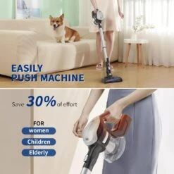 TMA Cordless Vacuum Cleaner,6-in-1 Lightweight Stick Vacuum With Detachable Battery,Powerful Suction Wireless Handheld Vacuum Cleaner 1.3L Dust Cup,4 HEPA Filter&LED Brush For Hard Floor Pet Hair T120 -Small Appliance Store 71ImTB1vCL. AC SL1500