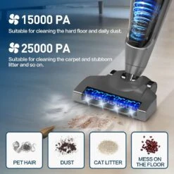 Hihhy Cordless Vacuum Cleaner, Stick Vacuum 25000 Pa Powerful Suction Handheld 2-in-1 Upright Vacuums, Small Vacuum Cleaners For Home Hardwood Floor, Carpet And Pet Hair -Small Appliance Store 71IuTryGH7L. AC SL1500