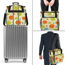 Cfpolar Coffee Maker Carrying Bag Colorful Circle Print Polka Dot Travel Coffee Machine Bag Carrying Organizer Case Portable Single Serve Coffee Brewer Tote Bag Storage Bag For Camping Picnic -Small Appliance Store 71J2mysiUYL. AC SL1200