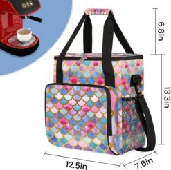 Cfpolar Coffee Maker Carrying Bag Colored Mermaid Sacles Travel Coffee Machine Bag Carrying Organizer Case Portable Single Serve Coffee Brewer Tote Bag Storage Bag For Camping Picnic -Small Appliance Store 71JB Bp9avL. AC SL1200