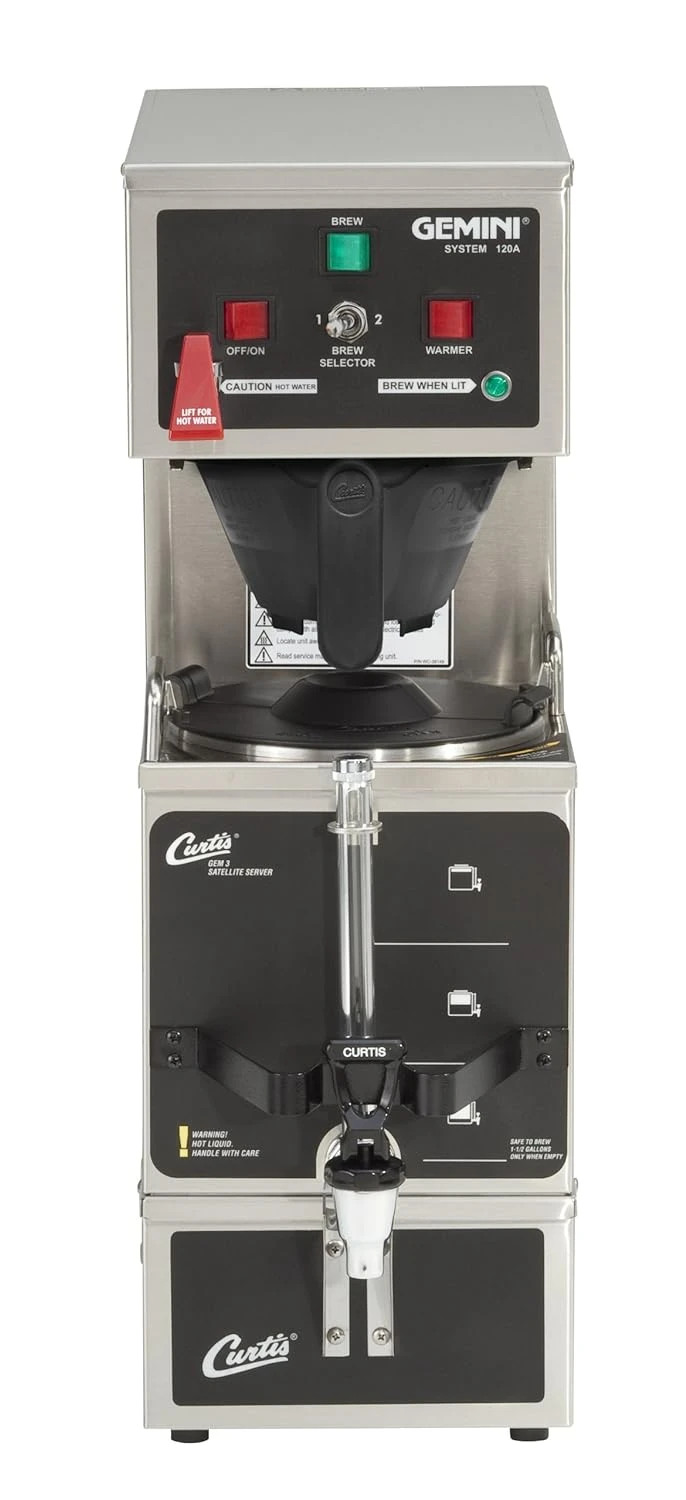 Wilbur Curtis Gemini Single Coffee Brewer, Analog, 1.0 Gal. - Commercial Coffee Brewer - GEM-120A-10 (Each) 3 Wilbur Curtis Gemini Single Coffee Brewer, Analog, 1.0 Gal. - Commercial Coffee Brewer - GEM-120A-10 (Each)