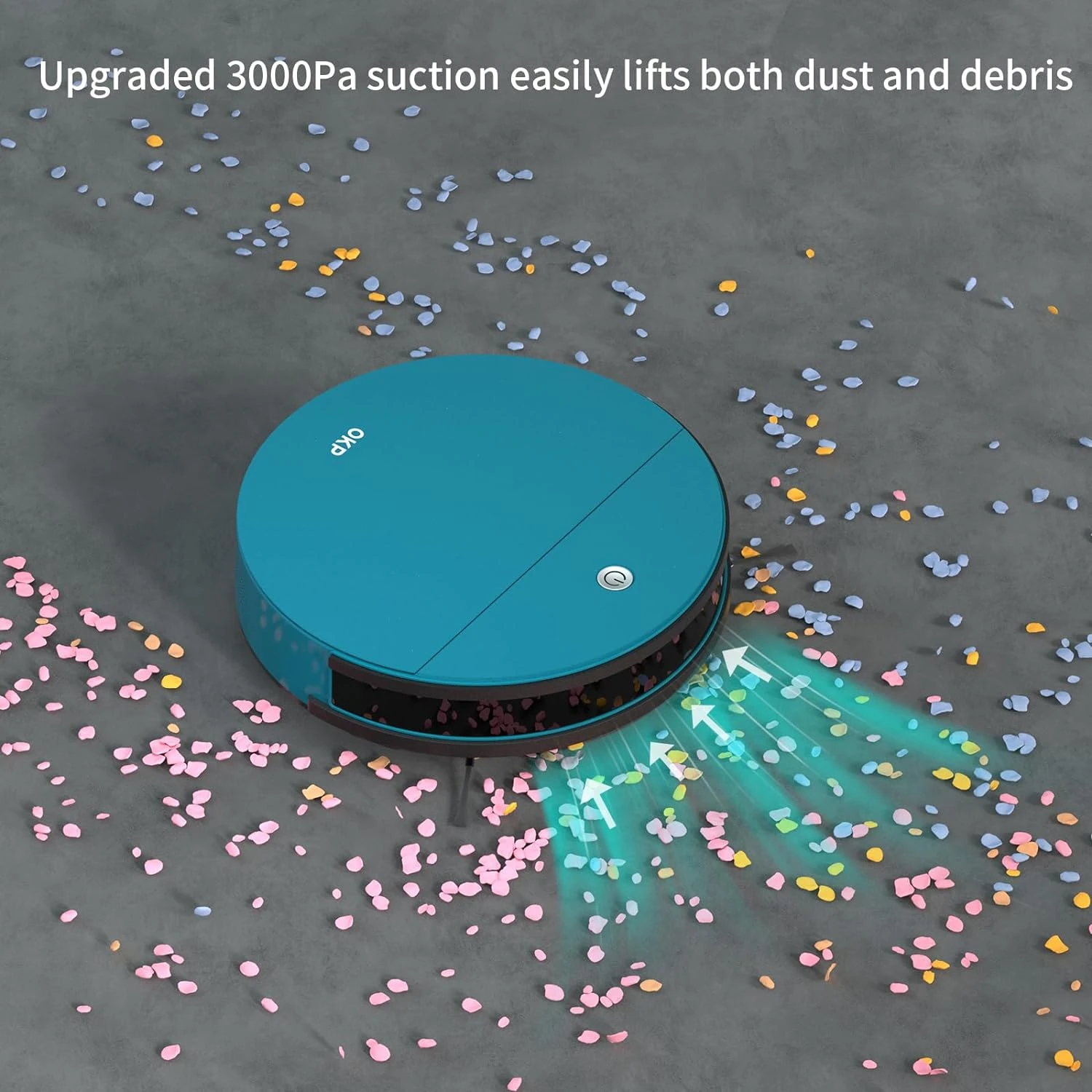 OKP Robot Vacuum Cleaner, 3000Pa Strong Suction, Automatic Self-Charging Robotic Vacuum With Auto-Boost Carpet Cleaning, Wi-Fi/APP/Alexa Home Robot For Pet Hair, Carpet, Hard Floor Room 4 OKP Robot Vacuum Cleaner, 3000Pa Strong Suction, Automatic Self-Charging Robotic Vacuum With Auto-Boost Carpet Cleaning, Wi-Fi/APP/Alexa Home Robot For Pet Hair, Carpet, Hard Floor Room - Image 2