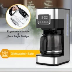 ANNAPU 10-Cup Programmable Coffee Maker: Automatic Drip Coffeemaker With Reusable Filter & Coffee Pot, Brew Strength Control, Keep Warm & Power Off, Smart Anti-Drip System,Black And Stainless Steel 15 ANNAPU 10-Cup Programmable Coffee Maker: Automatic Drip Coffeemaker With Reusable Filter & Coffee Pot, Brew Strength Control, Keep Warm & Power Off, Smart Anti-Drip System,Black And Stainless Steel -Small Appliance Store 71LFgTtlQL. AC SL1500