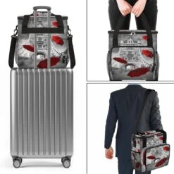 Cfpolar Coffee Maker Carrying Bag Bridge Flying Red Umbrellas Travel Coffee Machine Bag Carrying Organizer Case Portable Single Serve Coffee Brewer Tote Bag Storage Bag For Camping Picnic -Small Appliance Store 71LNBBNMgDL. AC SL1200