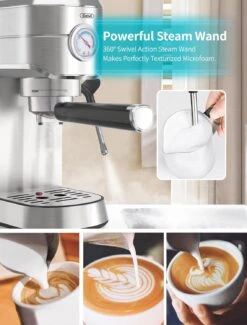 Gevi Espresso Machine & Coffee Maker - 20Bar Semi Automatic Espresso Machine With Grinder & Steam Wand – All In One Espresso Maker & Latte Machine For Home Dual Heating System -Small Appliance Store 71LXVk20mL. AC SL1500