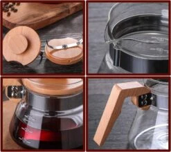 DUEBEL Pour Over Coffee Maker With Wooden Handle, 20oz High Borosilicate Glass Coffee Pot, Hand Drip Sharing Pot Filter Funnel Portable Coffee Maker Supplies With Base -Small Appliance Store 71NknUBgUoL. AC SL1500