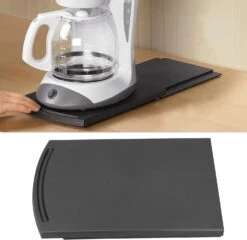 Sliding Coffee Maker Tray Mat Countertop Coffee Machine Appliance Moving Holder Black Durable And Safe -Small Appliance Store 71NvrvNxQ2L. AC SL1500 1