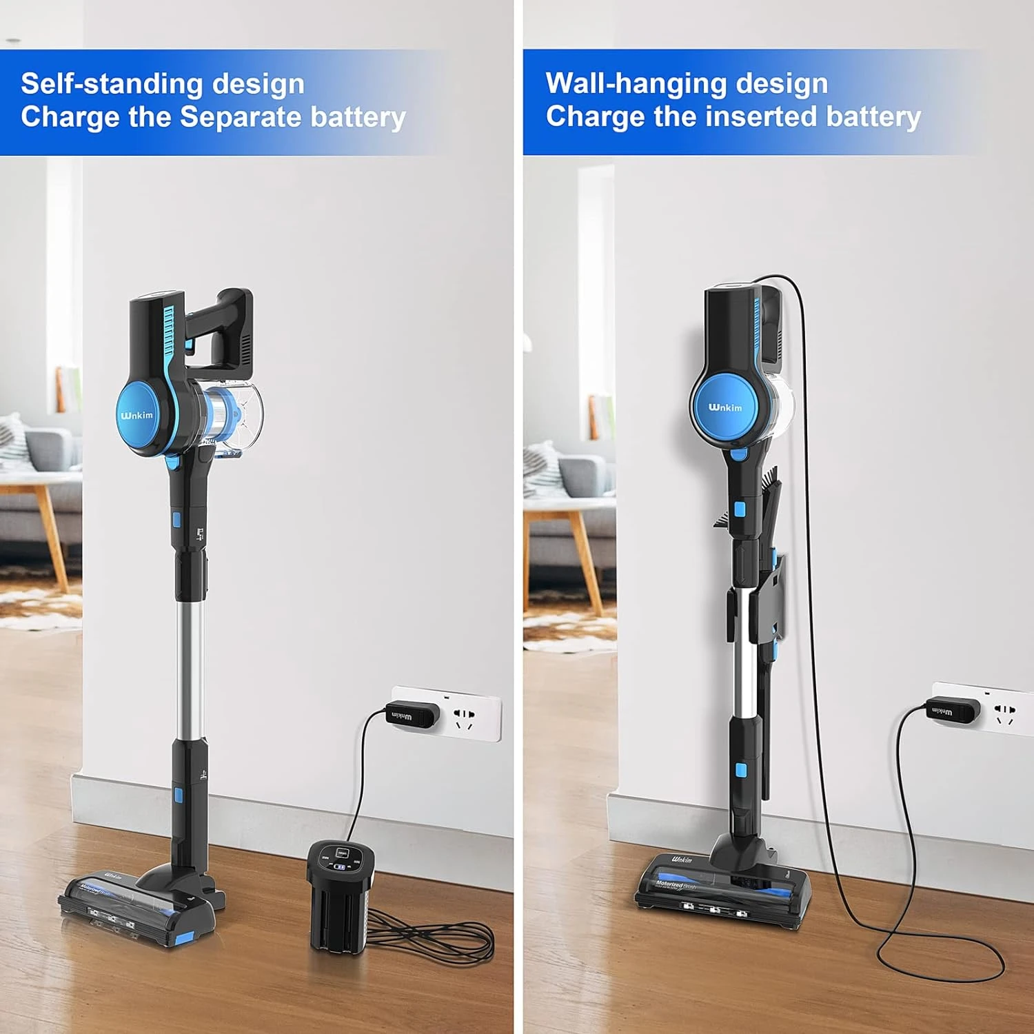 WnkimTech Cordless Vacuum Cleaner, Stick Vacuum With 3 Suction Mode For Hardwood Floor, Up To 40 Mins Rechargeable Battery, 6-in-1 Household Wireless Upright Lightweight Vacuum For Pet Hair Carpet 6 WnkimTech Cordless Vacuum Cleaner, Stick Vacuum With 3 Suction Mode For Hardwood Floor, Up To 40 Mins Rechargeable Battery, 6-in-1 Household Wireless Upright Lightweight Vacuum For Pet Hair Carpet - Image 4