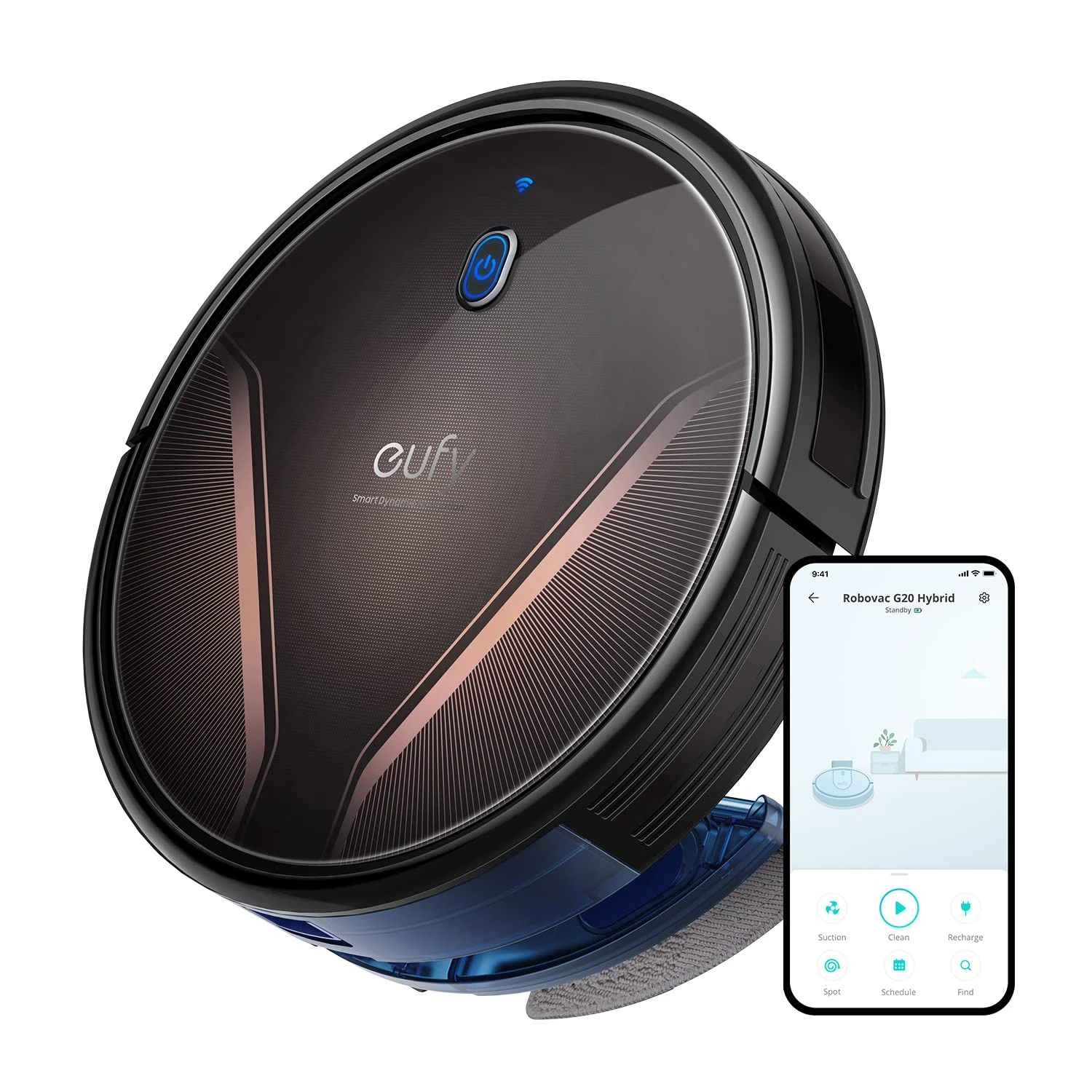 Eufy By Anker, RoboVac G20 Hybrid, Robot Vacuum, Dynamic Navigation, 2500 Pa Strong Suction, 2-in-1 Vacuum And Mop, Ultra-Slim, Quiet, Compatible With Alexa, Ideal For Hard Floors And Pet Hair 3 Eufy By Anker, RoboVac G20 Hybrid, Robot Vacuum, Dynamic Navigation, 2500 Pa Strong Suction, 2-in-1 Vacuum And Mop, Ultra-Slim, Quiet, Compatible With Alexa, Ideal For Hard Floors And Pet Hair