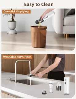 Chuboor Handheld Vacuum Cleaner, Car Vacuum Cordless Rechargeable, 14,000Pa Powerful Mini Hand Vacuum Dust Buster With Air Blower, Inflator, Pump, LED&SOS Light 6-in-1 For Home Car Outdoor(P13 White) -Small Appliance Store 71QMNXpdO8L. AC SL1500