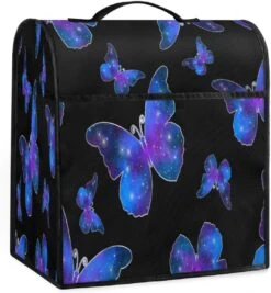 Galaxy Butterfly Coffee Machine Dust Cover Beautiful Butterfly Stand Mixer Dust Cover Stand Mixer Cover Waterproof,Easy To Clean,Multi-Pocket