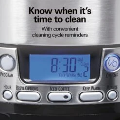 Hamilton Beach One Press Programmable Dispensing Drip Coffee Maker With 12 Cup Internal Brew Pot, Water Reservoir, Black & Stainless (47950) 16 Hamilton Beach One Press Programmable Dispensing Drip Coffee Maker With 12 Cup Internal Brew Pot, Water Reservoir, Black & Stainless (47950) -Small Appliance Store 71R2E 8um9L. AC SL1500