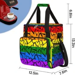 Cfpolar Coffee Maker Carrying Bag Lgbt Pride Love Heart Travel Coffee Machine Bag Carrying Organizer Case Portable Single Serve Coffee Brewer Tote Bag Storage Bag For Camping Picnic -Small Appliance Store 71R9vUL5ROL. AC SL1200