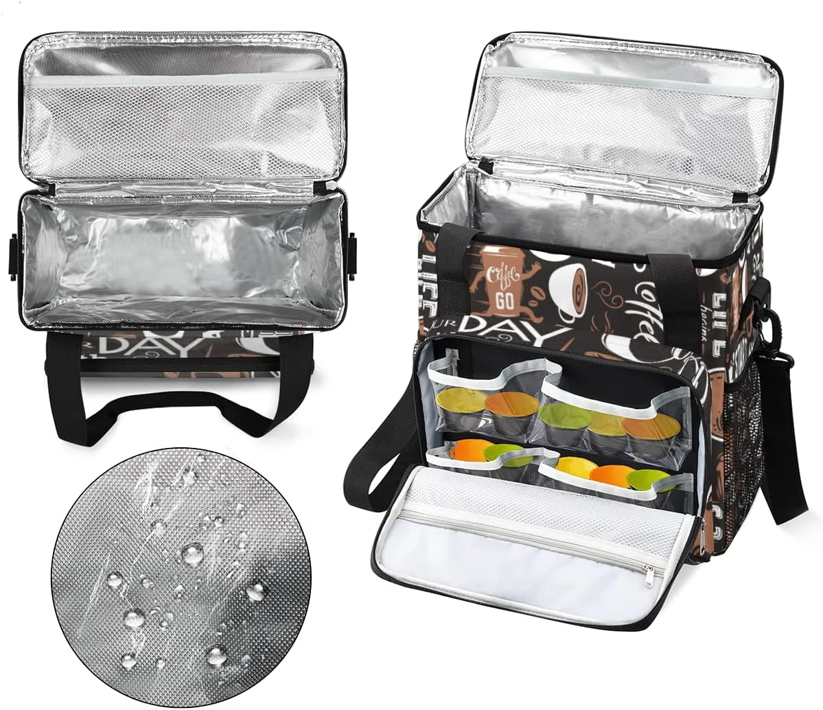 Cfpolar Grey Start Your Day With Coffee Coffee Maker Carrying Bag, Waterproof Coffee Maker Travel Storage Bag, Portable Coffee Machine Tote Bag Case With Shoulder Strap For Single Serve Coffee Maker 5 Cfpolar Grey Start Your Day With Coffee Coffee Maker Carrying Bag, Waterproof Coffee Maker Travel Storage Bag, Portable Coffee Machine Tote Bag Case With Shoulder Strap For Single Serve Coffee Maker - Image 3