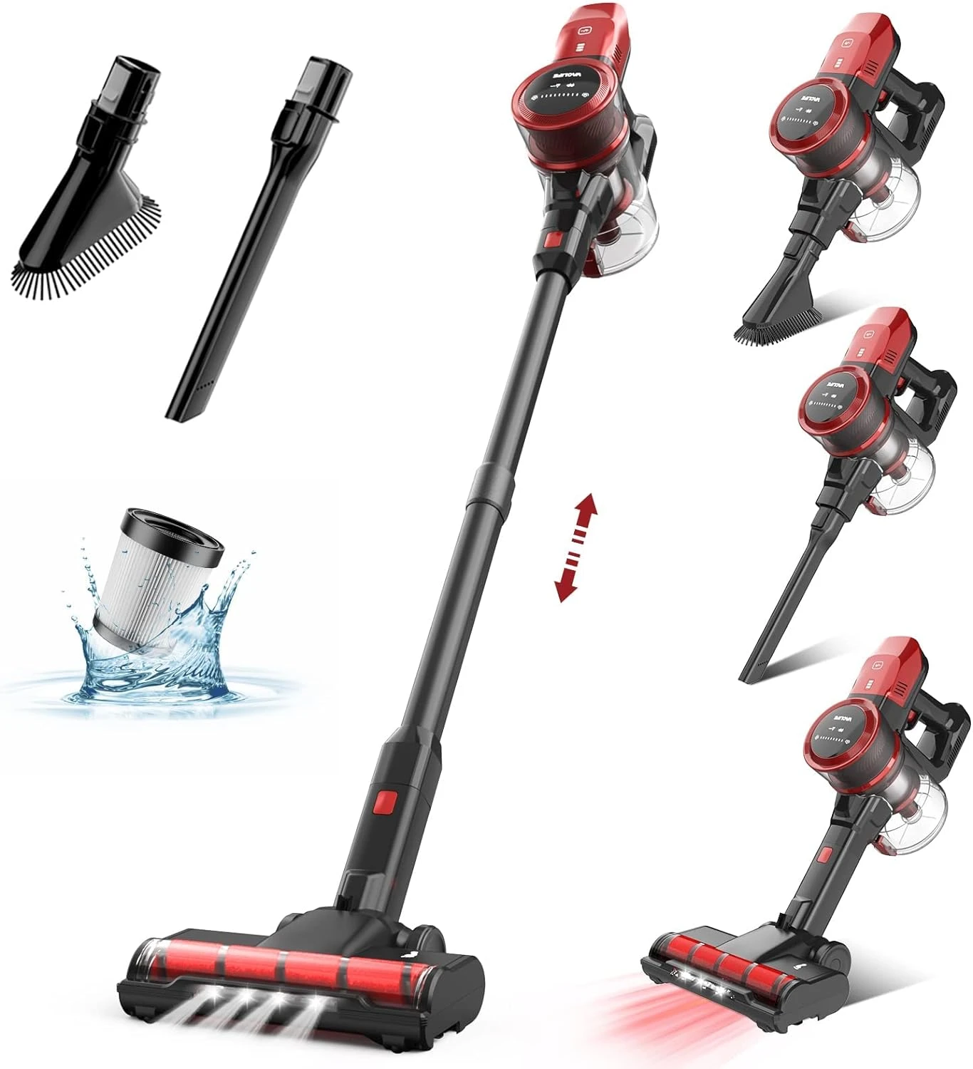 VacLife 25Kpa Cordless Stick Vacuum Cleaner, 6-in-1 Cordless Vacuum W/Strong Suction For Home Pet Hair Carpet Hard Floor, Max 45 Min Runtime, Wireless Vaccine Cleaner W/LED Headlights, Black (VL732) 3 VacLife 25Kpa Cordless Stick Vacuum Cleaner, 6-in-1 Cordless Vacuum W/Strong Suction For Home Pet Hair Carpet Hard Floor, Max 45 Min Runtime, Wireless Vaccine Cleaner W/LED Headlights, Black (VL732)