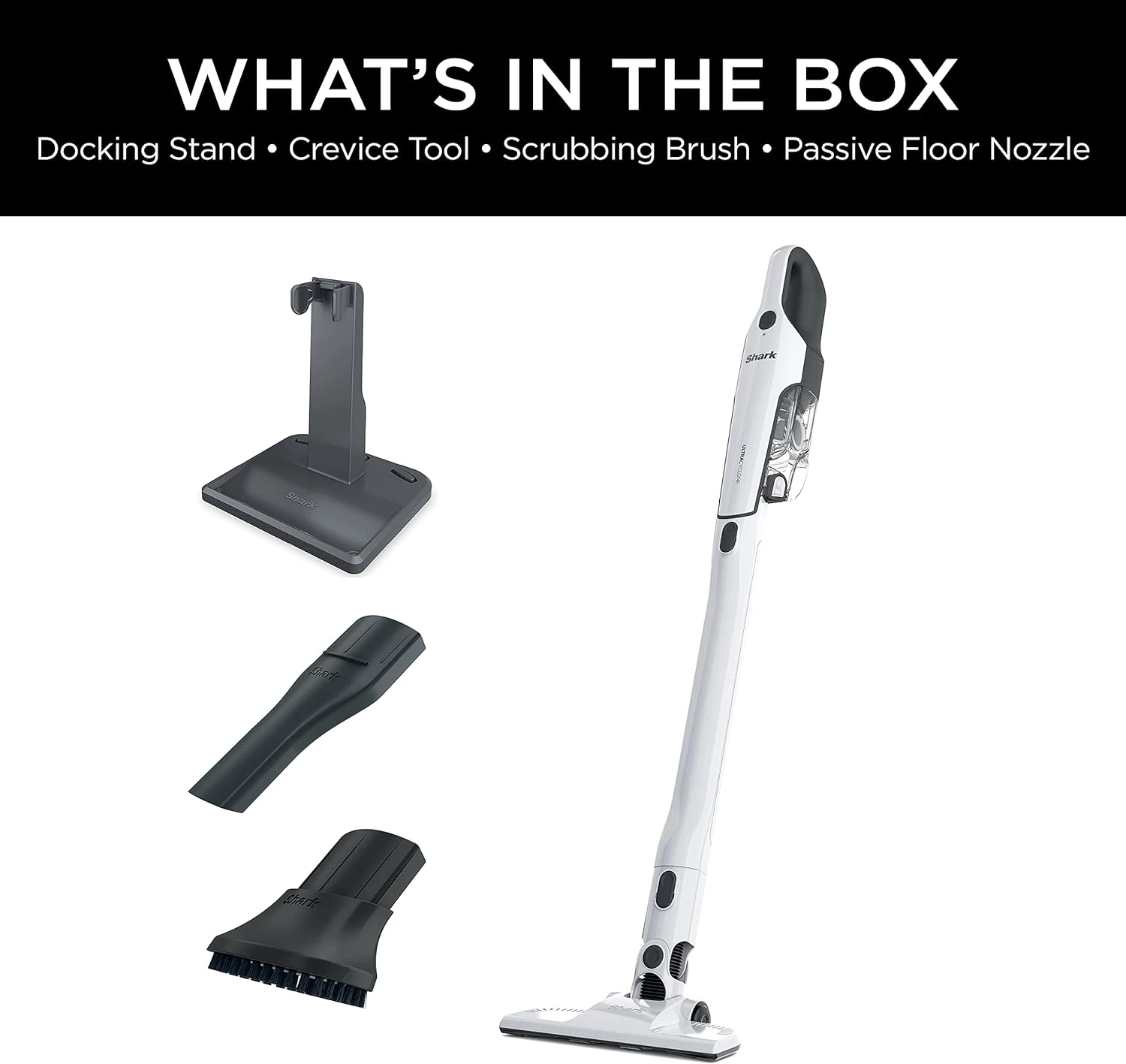 Shark CH963AMZ 2-in-1 Cordless & Handheld Vacuum Ultracyclone System, Ultra-Lightweight And Portable For Car And Home, Washable Filter, XL Dust Cup, Crevice Tool & Scrubbing Brush, White 13 Shark CH963AMZ 2-in-1 Cordless & Handheld Vacuum Ultracyclone System, Ultra-Lightweight And Portable For Car And Home, Washable Filter, XL Dust Cup, Crevice Tool & Scrubbing Brush, White - Image 11