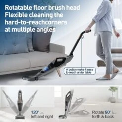 Hihhy Cordless Vacuum Cleaner, Stick Vacuum 25000 Pa Powerful Suction Handheld 2-in-1 Upright Vacuums, Small Vacuum Cleaners For Home Hardwood Floor, Carpet And Pet Hair -Small Appliance Store 71U4hz2dqCL. AC SL1500