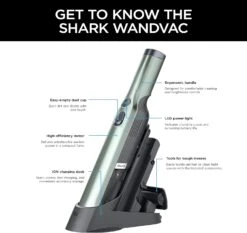 Shark WV201GNBRN WANDVAC Cordless Hand Vac, Lightweight And Portable At 1.4 Lbs. With Powerful Suction, Charging Dock, One-Touch Empty For Car & Home, 0.08 Qt. Capacity, Sage Green -Small Appliance Store 71UHLBRiYJL. AC SL1500