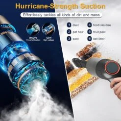 Egobasic Car Cordless Vacuum Cleaner, 9000PA Handheld Cordless Rechargeable Portable Vacuum Cleaner, Cordless Hoover Washable Filter & Cleaning Brush For Car/Home -Small Appliance Store 71Up5Da2UVL. AC SL1500