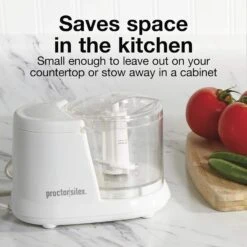 Proctor Silex Durable Electric Vegetable Chopper & Mini Food Processor For Chopping, Puree & Emulsify, 1.5 Cup, White -Small Appliance Store 71VdEG AWaL. AC SL1500