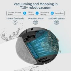 AIRROBO T10+ Robot Vacuum And Mop With Self-Empty Base, Lidar Navigation, 5200mAh Battery, WI-FI Connected, Smart Mapping, Select Room, NO-go Zone, Compatible With Alexa And Google Assistant -Small Appliance Store 71VpqnRS0L. AC SL1500