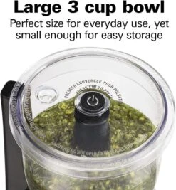 Hamilton Beach Electric Vegetable Chopper & Mini Food Processor, 3-Cup, 350 Watts, For Dicing, Mincing, And Puree, Black (72850) -Small Appliance Store 71VzKGZTfxL. AC SL1500
