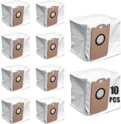10 Pcs Leakproof Dedicated Large Capacity Dust Bags For Proscenic M7 MAX M7 PRO M8 For Kyvol Cybovac S31, For Uoni V980 Plus Q6, For Neabot NoMo N1+, N1 Plus, N2 Robot Vacuum Cleaner