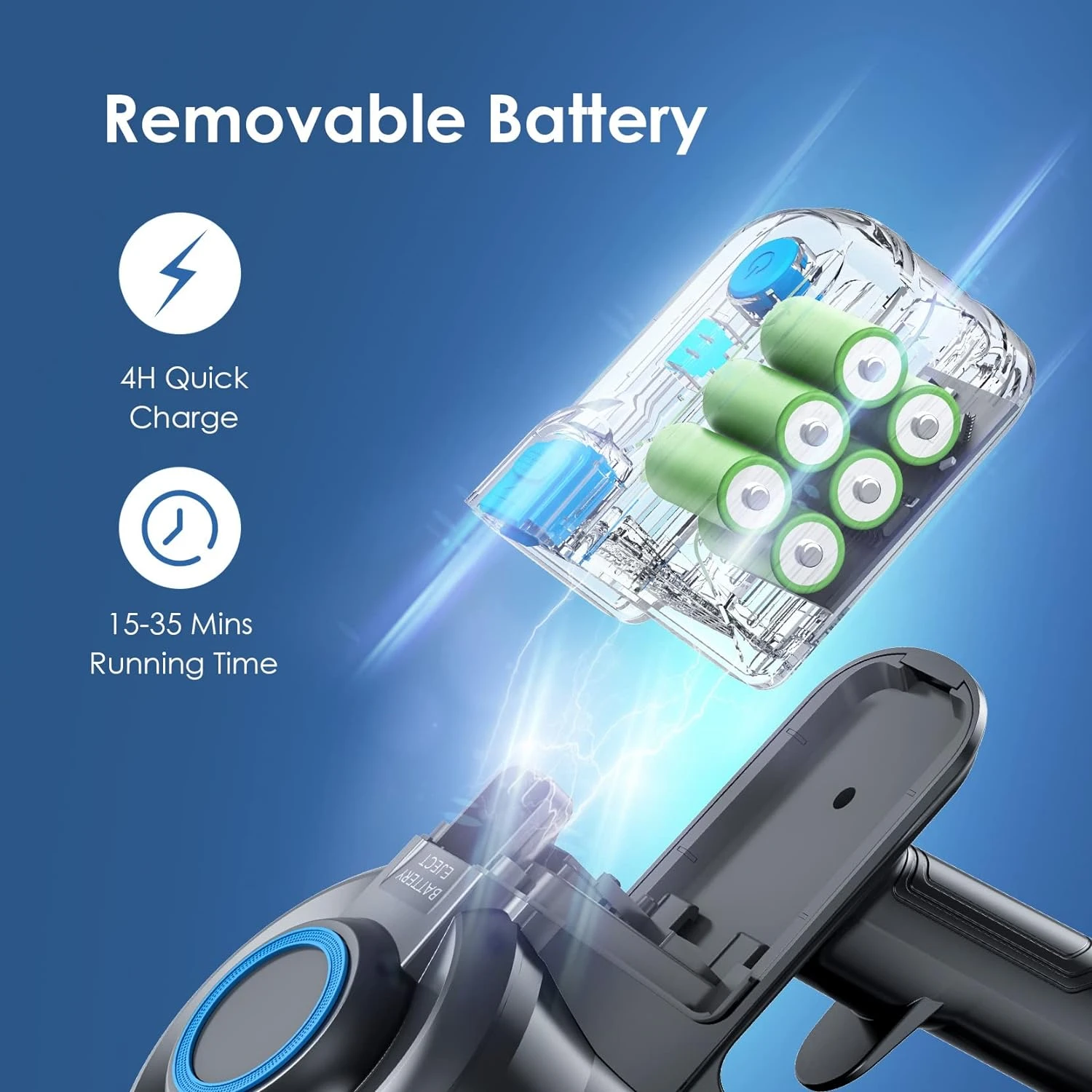 Oraimo Vacuum Cleaner For Home, Self-Standing Cordless Vacuum, 6-in-1 Stick Vacuum With Rechargeable Battery, 35min Max, Lightweight Handheld Vacuum Cordless For Pet Hair Hard Floor Carpet Stair 8 Oraimo Vacuum Cleaner For Home, Self-Standing Cordless Vacuum, 6-in-1 Stick Vacuum With Rechargeable Battery, 35min Max, Lightweight Handheld Vacuum Cordless For Pet Hair Hard Floor Carpet Stair - Image 6