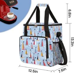 Cfpolar Coffee Maker Carrying Bag Colorful Sailboat Travel Coffee Machine Bag Carrying Organizer Case Portable Single Serve Coffee Brewer Tote Bag Storage Bag For Camping Picnic -Small Appliance Store 71Y1OPjFDOL. AC SL1200