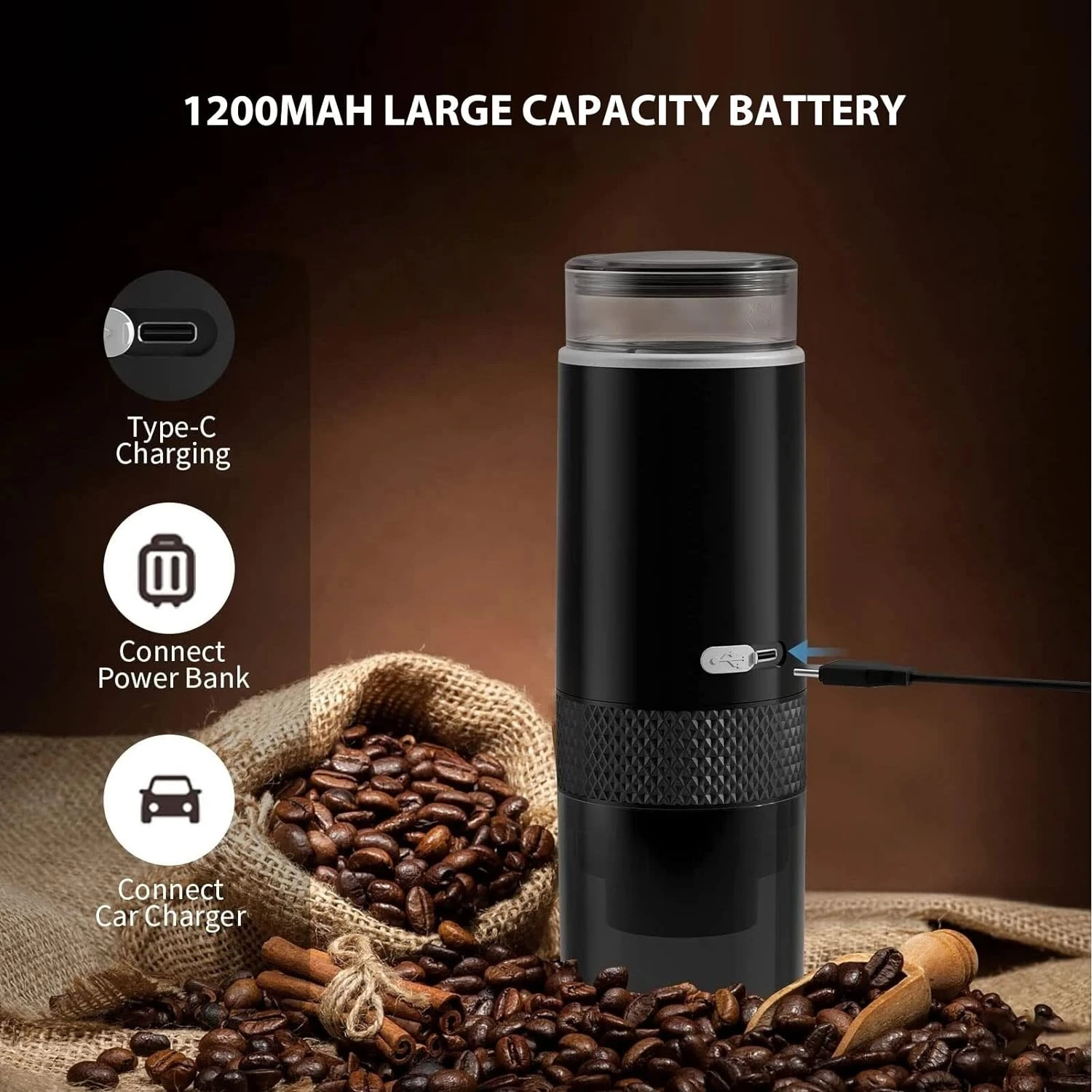 HURRISE Portable Coffee Machine Compatible For K Cup Capsules & Ground Coffee Handheld Coffee Maker Manually Operated For Camping Hiking, Driving, Home And Office 5 HURRISE Portable Coffee Machine Compatible For K Cup Capsules & Ground Coffee Handheld Coffee Maker Manually Operated For Camping Hiking, Driving, Home And Office - Image 3