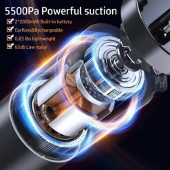 Mini Vacuum, Cordless Vacuum Cleaner, Wireless Handheld Car Vacuum Cleaner, Rechargeable Portable Dust Busters, 5500Pa Suction Power, USB Charging Small Vacuum Cleaner Sweeper For Car And Home, Black -Small Appliance Store 71YSxdZVUwL. AC SL1500