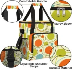 Cfpolar Coffee Maker Carrying Bag Colorful Circle Print Polka Dot Travel Coffee Machine Bag Carrying Organizer Case Portable Single Serve Coffee Brewer Tote Bag Storage Bag For Camping Picnic -Small Appliance Store 71YrBsmQLzL. AC SL1200