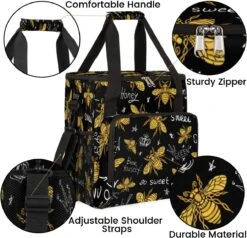 Cfpolar Coffee Maker Carrying Bag Sweet Bee Travel Coffee Machine Bag Carrying Organizer Case Portable Single Serve Coffee Brewer Tote Bag Storage Bag For Camping Picnic -Small Appliance Store 71ZM9FMFxhL. AC SL1200