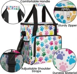 Cfpolar Coffee Maker Carrying Bag Colorful Paw Print Travel Coffee Machine Bag Carrying Organizer Case Portable Single Serve Coffee Brewer Tote Bag Storage Bag For Camping Picnic -Small Appliance Store 71aPJ1nEnVL. AC SL1200