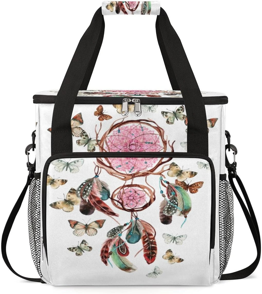 Cfpolar Coffee Maker Carrying Bag Dreamcatcher Boho Butterfly Travel Coffee Machine Bag Carrying Organizer Case Portable Single Serve Coffee Brewer Tote Bag Storage Bag For Camping Picnic 4 Cfpolar Coffee Maker Carrying Bag Dreamcatcher Boho Butterfly Travel Coffee Machine Bag Carrying Organizer Case Portable Single Serve Coffee Brewer Tote Bag Storage Bag For Camping Picnic - Image 2