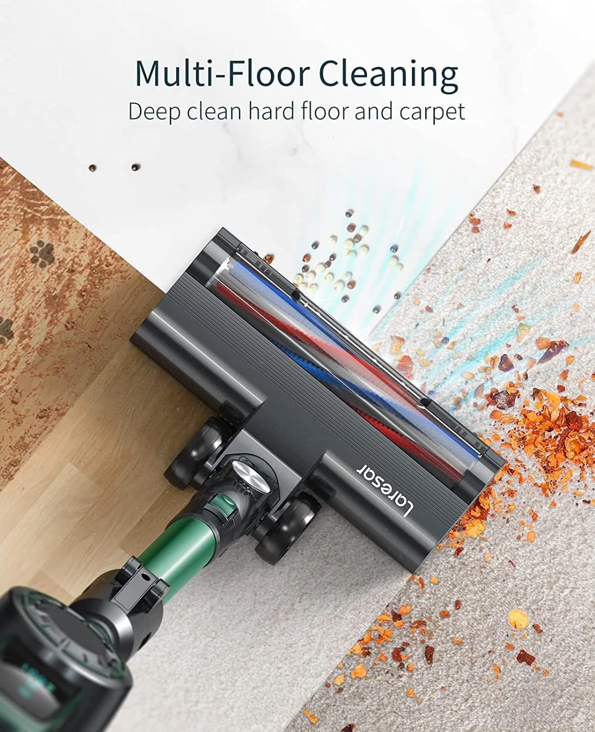 Cordless Vacuum Cleaner, 30KPA Powerful Suction Stick Vacuum Cleaner With Foldable Tube & Large LED Display, Handheld Vacuum Cleaner For Floor, Carpet, Pet Hair, Detachable Battery 8 Cordless Vacuum Cleaner, 30KPA Powerful Suction Stick Vacuum Cleaner With Foldable Tube & Large LED Display, Handheld Vacuum Cleaner For Floor, Carpet, Pet Hair, Detachable Battery - Image 6